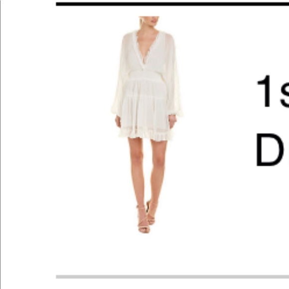 Flowy White Mini Dress Size Small - Picture 5 of 5